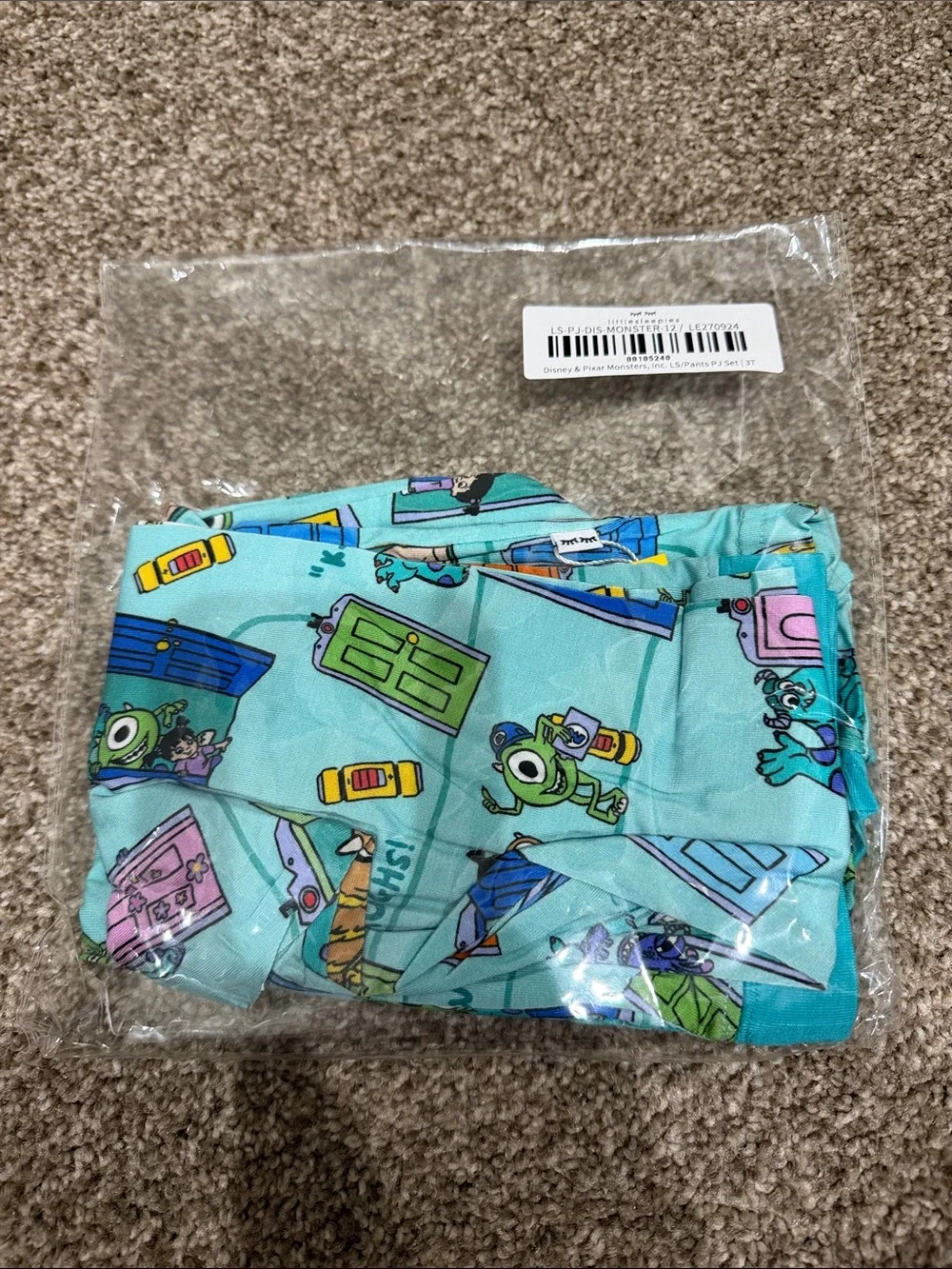 Little Sleepies Monsters Inc Long Sleeve and Pants